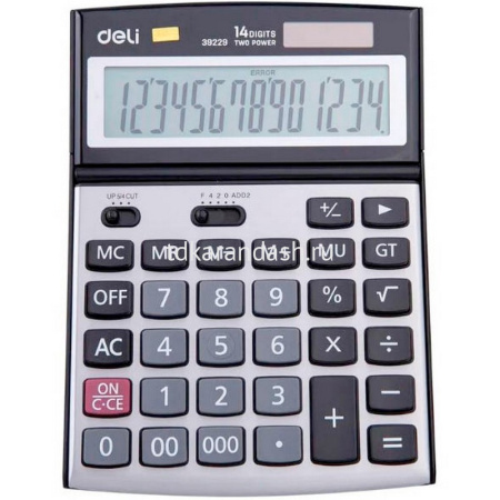 Калькулятор 14 разрядов 192х139х36мм серебристый E39229