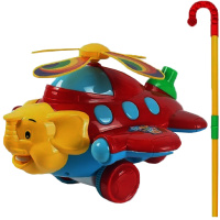 Каталка на палочке "Вертолет" 21х20х12см пластик (крутятся винты) LT344117