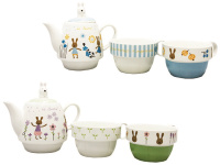 Набор чайный (чайник+2 чашки) 21*15см керамика, 4 цвета Y3403-16