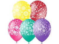 Шар воздушный 30см(12") Пастель+Декоратор Летнее настроение (шелк) 5ст.