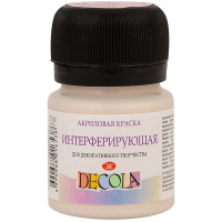 Краска акриловая 20мл розовая интерферирующая Декола 8826322