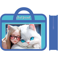 Папка с ручками 33х26х7,5см "Нежная дружба" пластик ПМ-А4-25