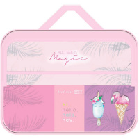 Папка д/труда А4 "Трендовое мороженое" 335*260*60 с ручками, ткань ПТР-111