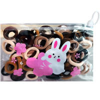 Резинка для волос 2см 100 шт. разноцветные в зип-пакете 16х10,5см, 3 вида 11888-24