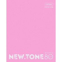 Тетрадь А5 48л клетка "NEWtone Pastel Пион" 80гр/м2 на скобе глянцевая ламинация 065607