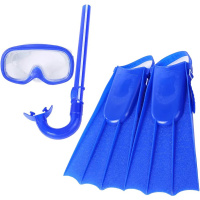 Набор д/плавания (ласты, маска, трубка, беруши) размер L, синий Y10925-24