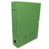 Папка архивная с завязками А4 75мм зеленая АС-1 №1