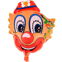 Шар возд.фигурный Голова клоуна Цветок И36 75см X 56см фольга 901540B V