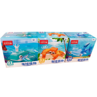 Конструктор 3D "Морские животные" количество деталей 26-29, 7х7х4,5см пластик, ассорти 9103/11311-24