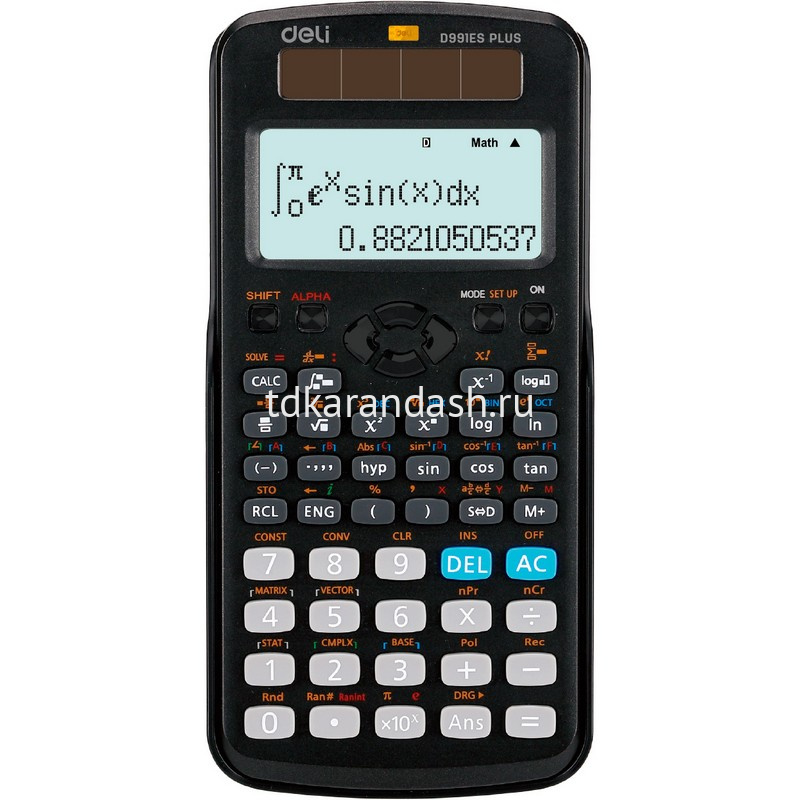 Калькулятор научный 10+2 разрядов 417 функций 180х90х20мм черный ...