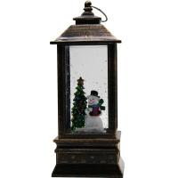 Сувенир "Фонарь. Снеговик" 19см (USB, свет, музыка) Y10094-24