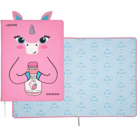 Дневник для 1-11 классов "Unicorn and Juice" твердая обложка, искусственная кожа с поролоном 2020279