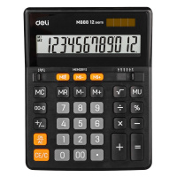 Калькулятор 12 разрядов 203х158х31мм черный EM888