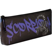Пенал "Скорпион" 20х9х3см треугольный, 1 отделение, искусственная кожа 65736
