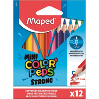 Карандаши 12 цветов "Color peps mini strong" трехгранные укороченные пластик, ударопрочные, картон