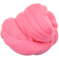 Шерсть для валяния  (100%меринос) 50 г розовая FY-050-0160