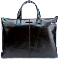 Сумка для ноутбука "Blue Square" 42х31х3см, 1 отделение, черная, натуральная кожа CA4021B2/N