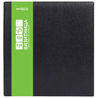 Визитница 320 визиток 24х25х3см на кольцах, пвх, черная 2115-107 Визитница 320 визиток 24х25х3см на кольцах, пвх, черная 2115-107