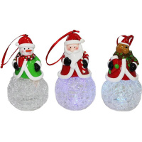 Сувенир "Новогодний" 12,5см светящйися, пвх 3 вида Y1353-14/BC052