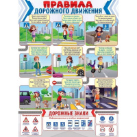 Плакат "Правила дорожного движения" 440х600мм 84.869