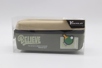 Пенал "Believe" 20,5х9х6см, прямоугольный, 1 отделение, 1 карман, текстиль, с ручкой, бежево-зеленый