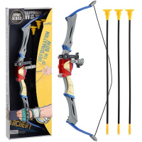 Лук 65см со стрелами 3шт. 47см пластик 9833