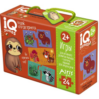 Игры IQ для самых маленьких. Парочки. Угадай, кто где прячется" 2+ 24стр. 978-5-8112-7741-4