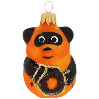 Ёлочное украшение "Винни Пух с медом" h-10см в подарочной упаковке ФУ-444