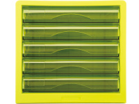 Бокс для документов "Vivid" 27,5x34x26см, 5 выдвижных ящиков, салатовый E9777