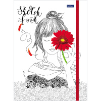 Скетчбук А5 14,5х21см 80-50л 100г/м2  "Следуй за мечтой"  на резинке, закрытая спираль Тт5Aгрз_17148