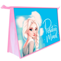 Папка д/труда А4 "Зимняя красавица" 325х230х100мм на молнии сверху, пластик ПТР-22