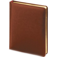 Ежедневник недатированный А6+ "Sidney Nebraska" 272стр., коричневый, золотой срез,искусственная кожа