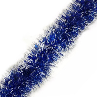 Мишура 6смх2м синяя с белыми кончиками Y9819-24