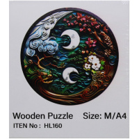 Пазл 14х12,5см дерево M "Две луны" HL160/11338-24