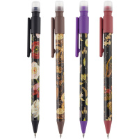 Карандаш автоматический "Flora. Black night" 0,7мм корпус ассорти, с ластиком, 4 вида 21-0077/01