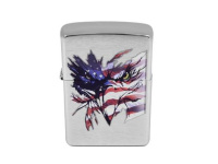 Зажигалка Patriotic металл, серая 24 068