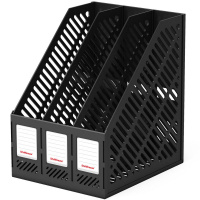 Лоток д/бумаг вертикальный 3 отделения 255х215х293мм "Classic" сборный черный 13096