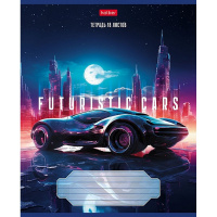 Тетрадь А5 18л клетка "Futuristic cars" на скобе 5 дизайнов 18Т5В1/086151