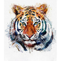 Алмазная мозаика 21х25см "Тигр" частичная выкладка ZS2236