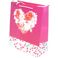 Пакет подарочный "Сердца" 26х32х12см 3 вида 3151 L