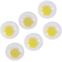 Декоративные элементы глазки подвижные д.15мм, 6шт желтые Y4332-16