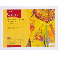 Холст на картоне, 30х40см 100% хлопок, мелкое зерно, 280г/м2 DK13701