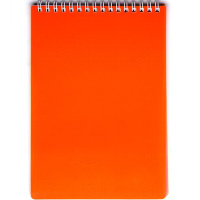 Блокнот А5 80л "DIAMOND NEON оранжевый" клетка пластиковая обложка на гребне 80Б5B1гр_02035/036155