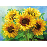Алмазная мозаика 30х40см "Подсолнухи" полная выкладка GB74997