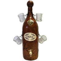 Бутыль для коньяка 2000мл, с 4 рюмками 50 мл 174053