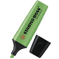 Маркер текстовыделитель "Boss" светло-зеленый, клиновидный наконечник, толщина линии 2-5мм 70/33