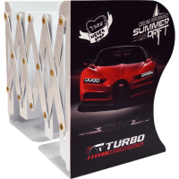Подставка для книг металлическая "Turbo" 19x14,7x9см телескопическая, черная 8063222