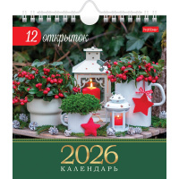 Календарь-домик 2026 "Мечты о саде" 160х170мм с открытками, перекидной с ригелем 092006