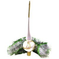 Верхушка "Снежная нежность мини" h-28см в подарочной упаковке КВ-18309