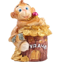 Копилка Обезьяна 13*7,5см темно-коричневая, 2 вида Y2627-15